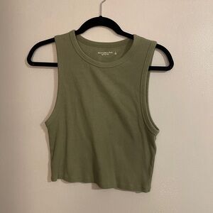 Abercrombie & Fitch green cropped tank
